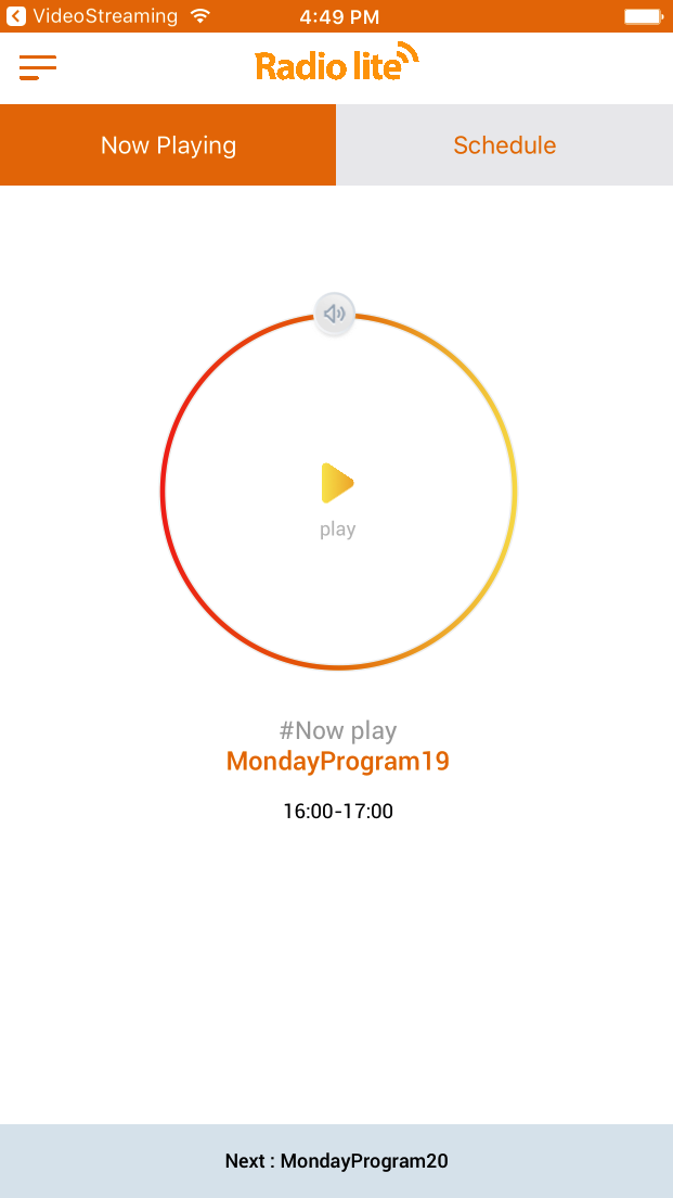 Radio Lite iOS Single Radio Streaming App by webandcrafts CodeCanyon
